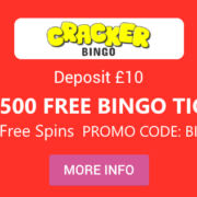 Cracker Bingo Welcome Offer Aug 2022